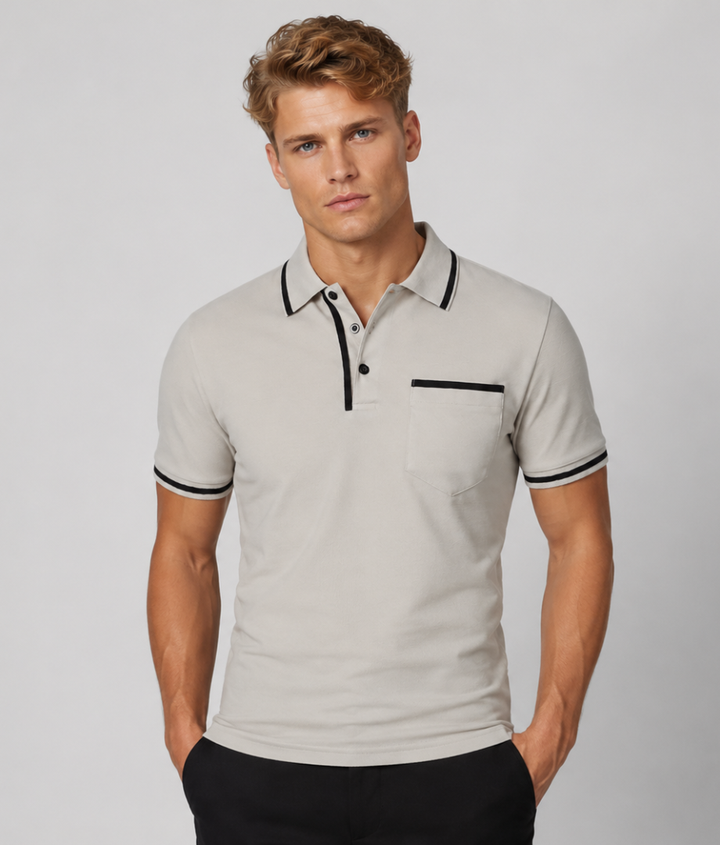 Herren Polohemd | Schmale Passform | Mit Knopfleiste | Sommer