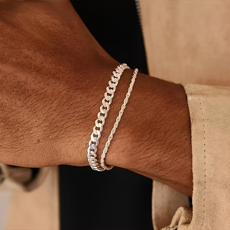 Herren Armband | Minimalistisch | Verstellbar | Ketten Design