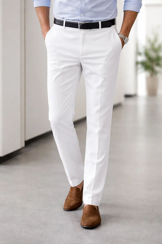 Herren Hose | Straight | Mit Knopfverschluss | Sommer