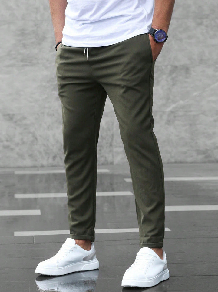 Herren Hose | Schmale Passform | Mit Kordelzug | Sommer