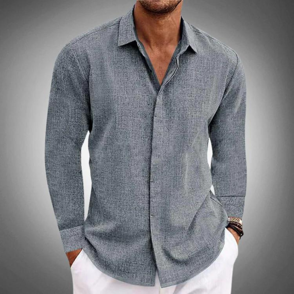 Herren Hemd | Straight | Lange Ärmel | Sommer