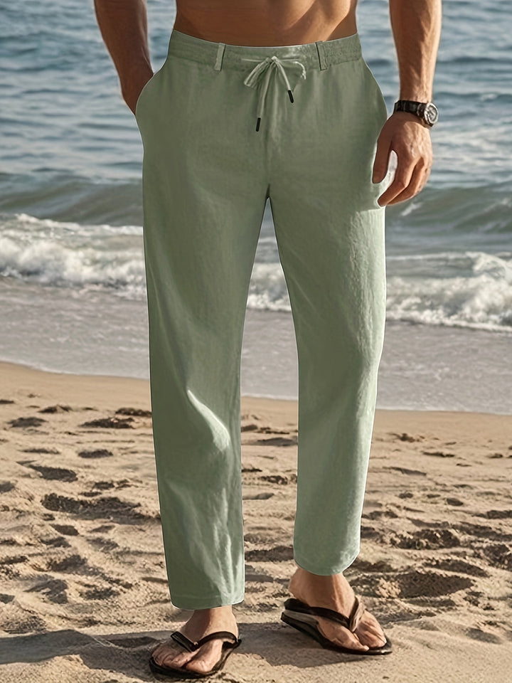 Herren Hose | Tapered | Kordelzug | Sommer Beach