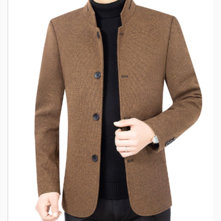 Winterjacke Herren | Stehkragen Blazer Stil | Jacke Herren Slim