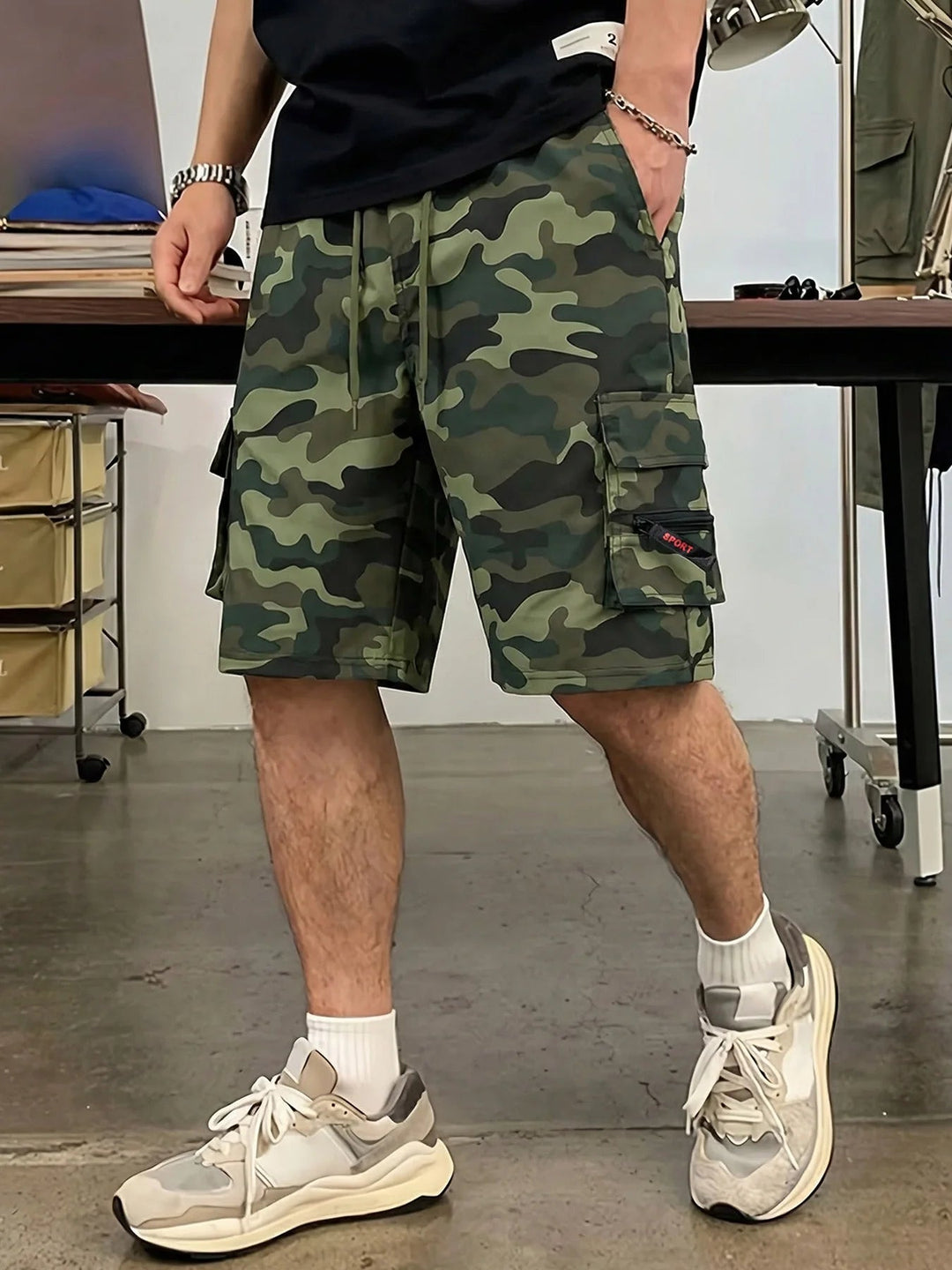 Herren Shorts | Cargo | Mit Kordelzug | Sommer