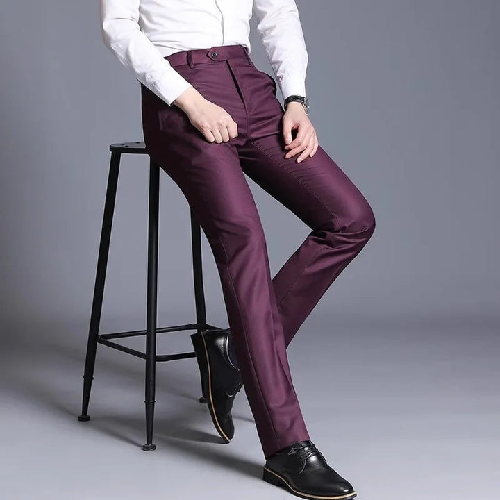 Herren Hose | Slimfit Elegant | Mit Knopfverschluss | Alltag Sharp