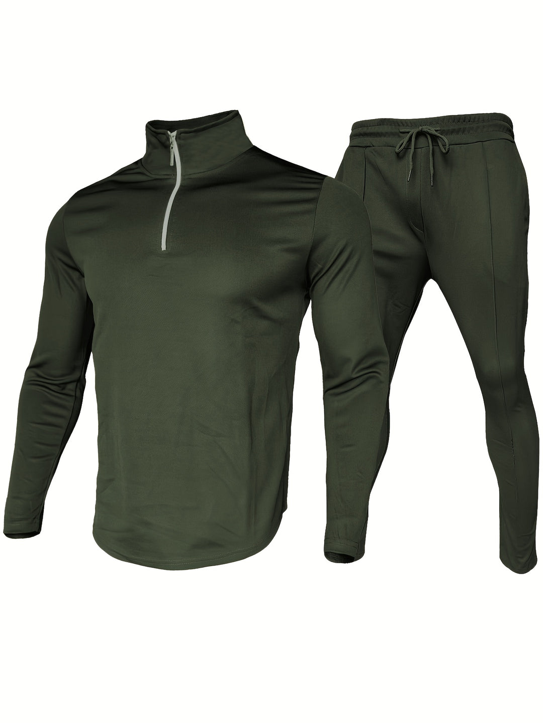Herren 2-teilig Outfits | Viertel Reißverschluss Pullover & Jogginghose Set | Für Outdoor & Sport