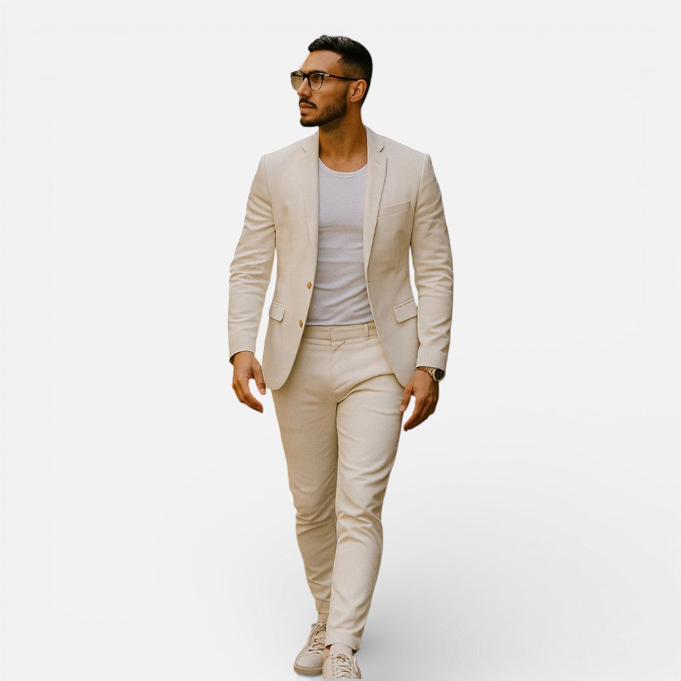 Herren Anzug schmale Passform - Zeitlos elegant - Beige