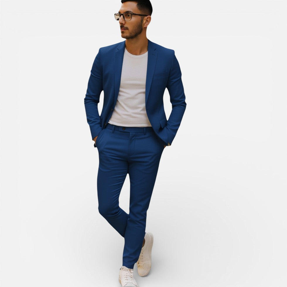 Herren Anzug schmale Passform - Zeitlos elegant - Blau