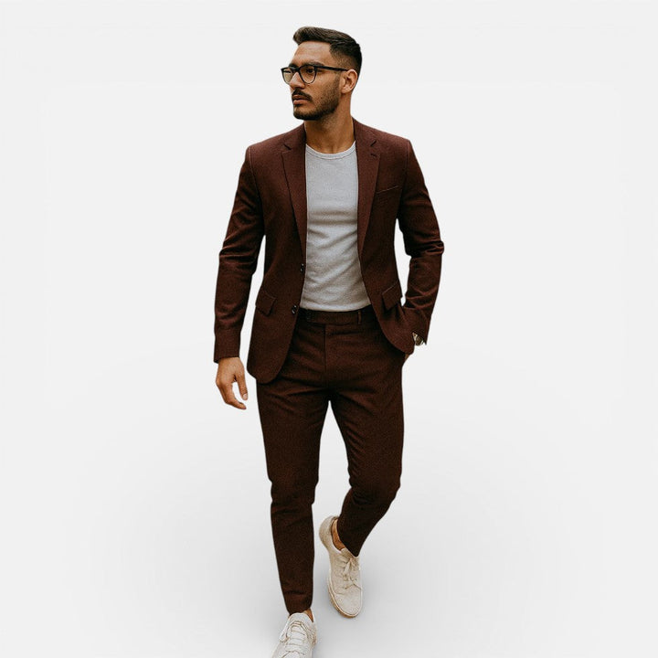 Herren Anzug schmale Passform - Zeitlos elegant - Burgunder