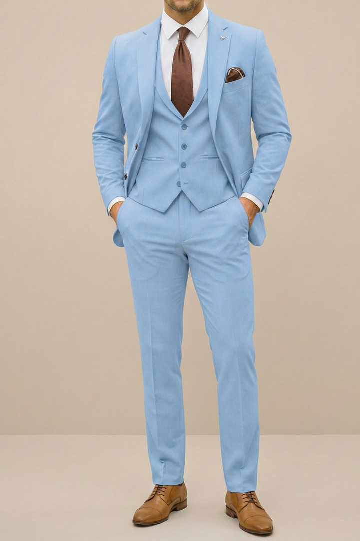 Herren Anzug Woven Fabric Notch Lapel Slim Fit – Hochzeit
