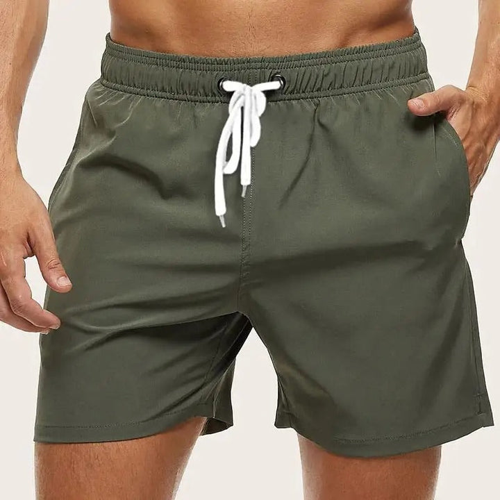 Herren Badeshorts - Lässige Poolshorts in Schwarz - Dunkelgrün