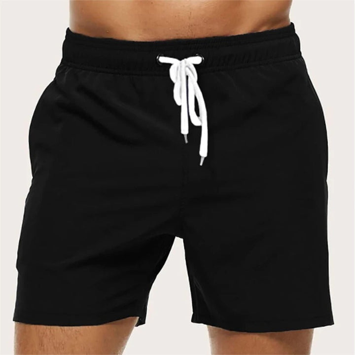 Herren Badeshorts - Lässige Poolshorts in Schwarz - Schwarz