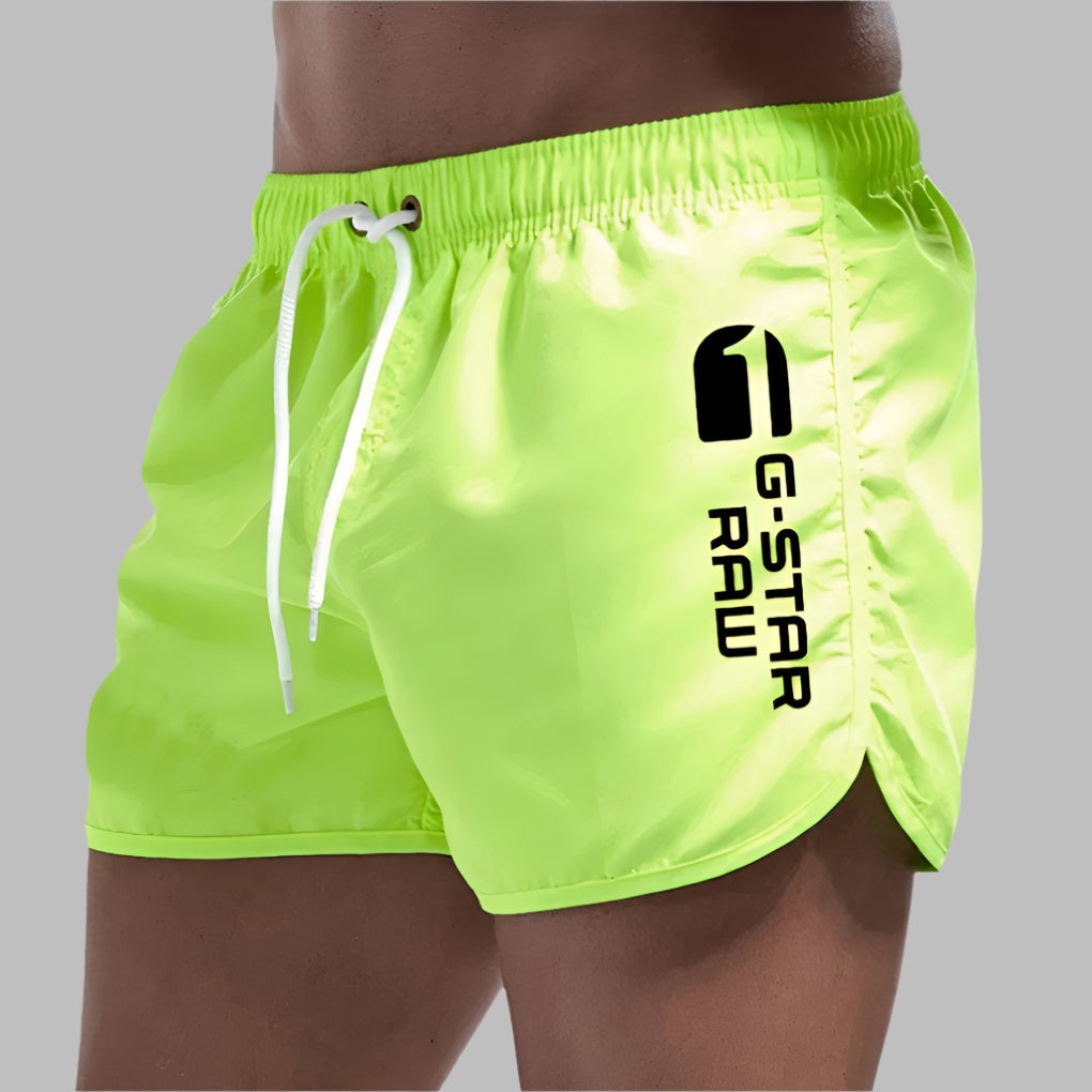 Herren Badeshorts Schnelltrocknend - Klassischer Schnitt - Grün