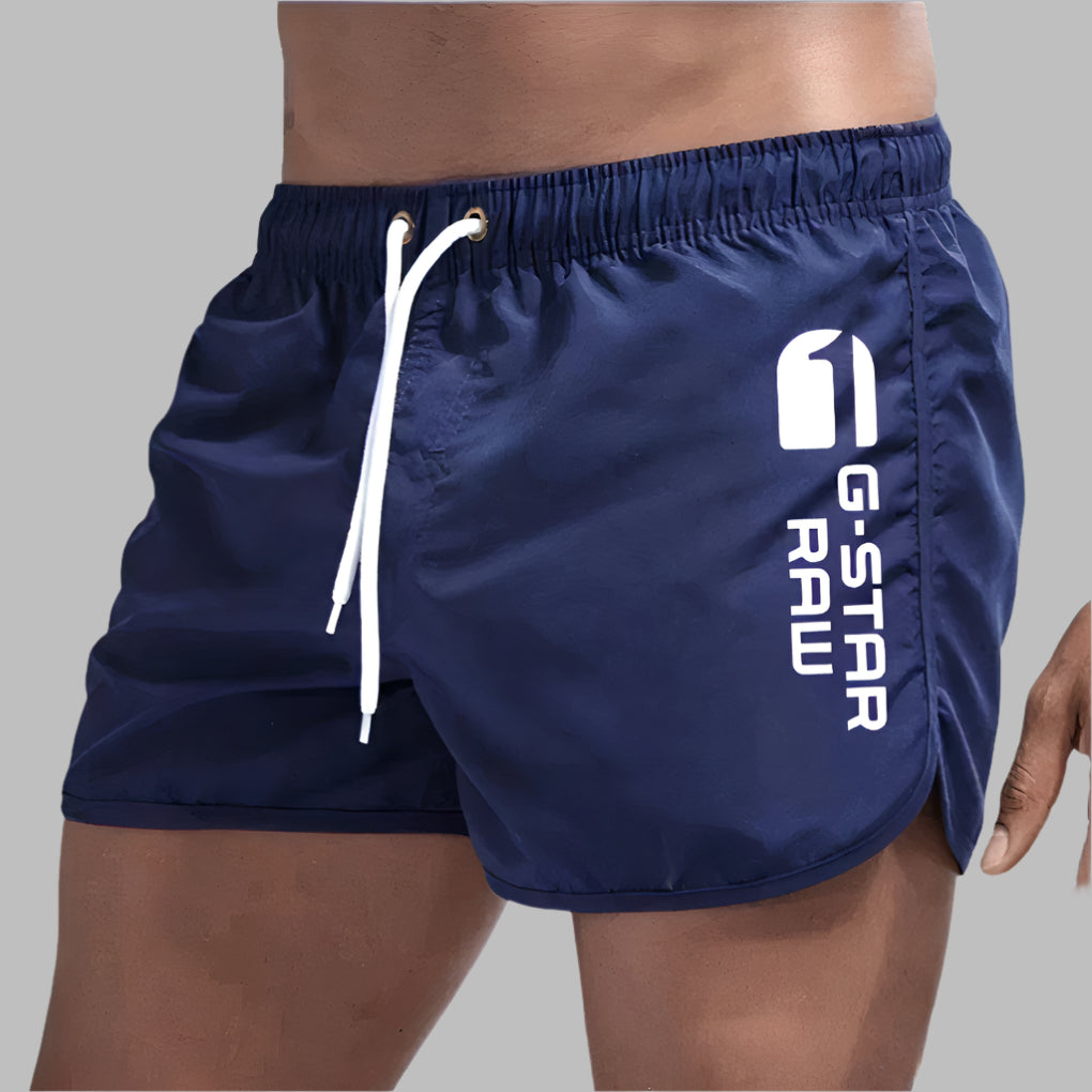 Herren Badeshorts Schnelltrocknend - Klassischer Schnitt - Marineblau