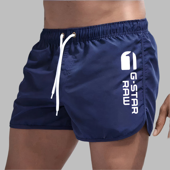 Herren Badeshorts Schnelltrocknend - Klassischer Schnitt - Marineblau