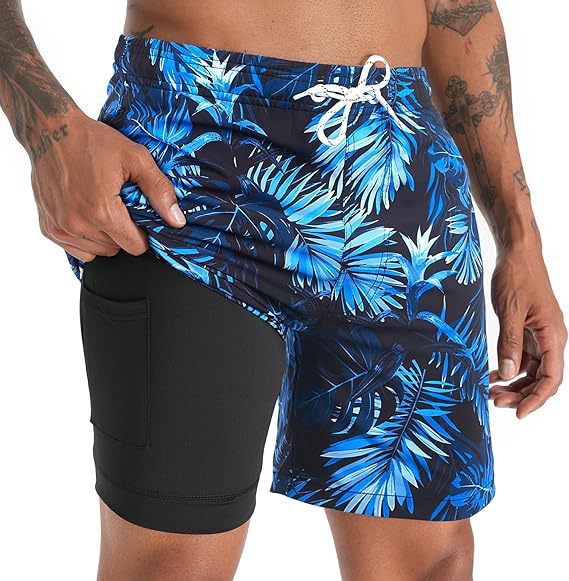 Herren Badeshorts Sommer - Klassisches Design - Dunkelblau