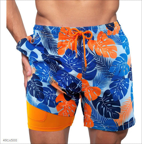 Herren Badeshorts Sommer - Klassisches Design - Orange