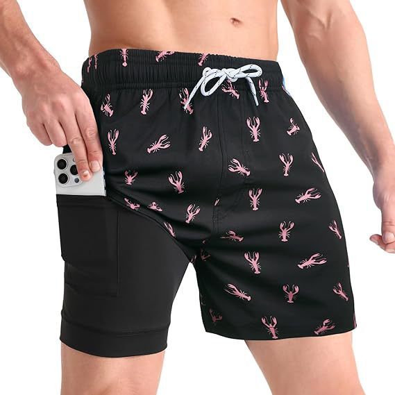 Herren Badeshorts Sommer - Klassisches Design - Schwarz