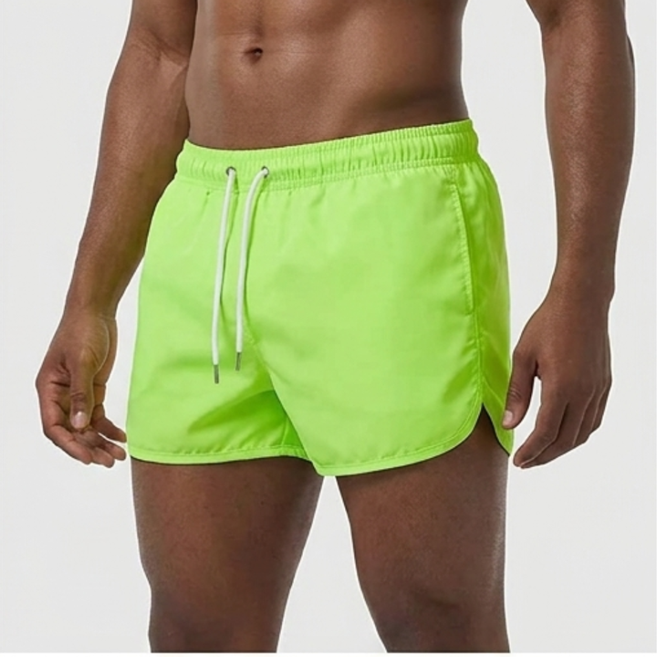 Herren Badeshorts Unifarben - Klassischer Sommerstil - Grün