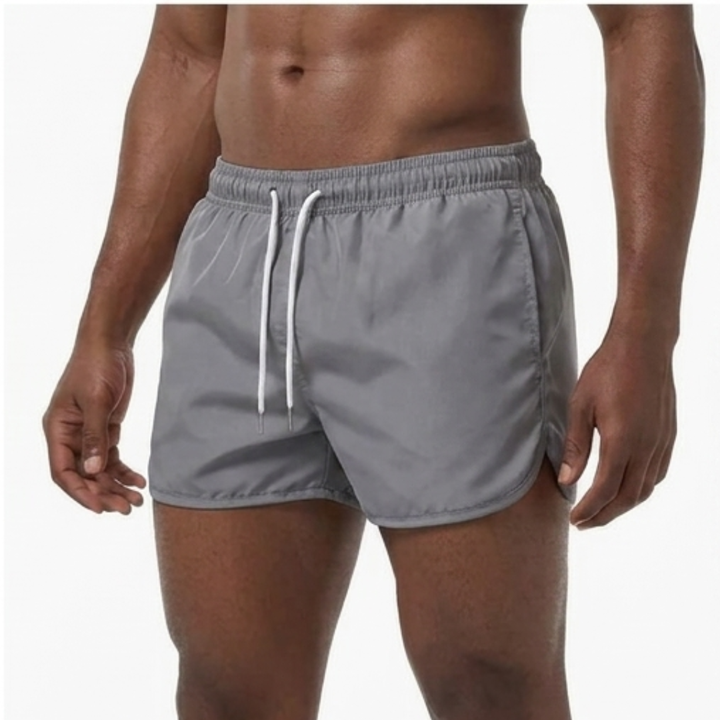 Herren Badeshorts Unifarben - Klassischer Sommerstil - Grau