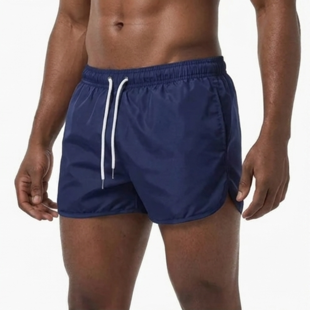 Herren Badeshorts Unifarben - Klassischer Sommerstil - Marineblau