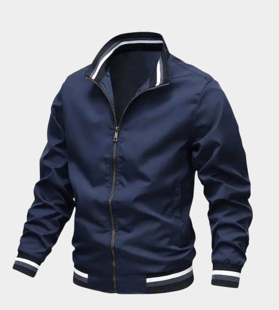 Herren Bomberjacke mit Steppung - Klassisches Design - Blau