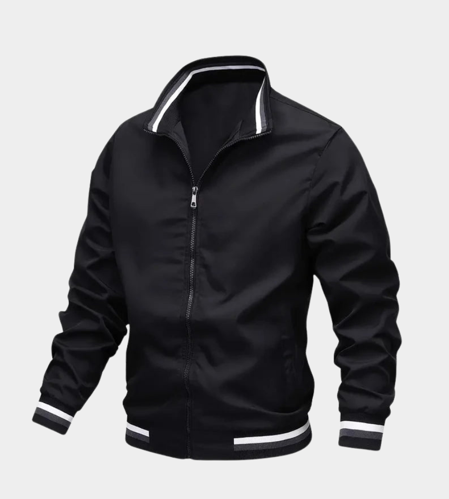 Herren Bomberjacke mit Steppung - Klassisches Design - Schwarz