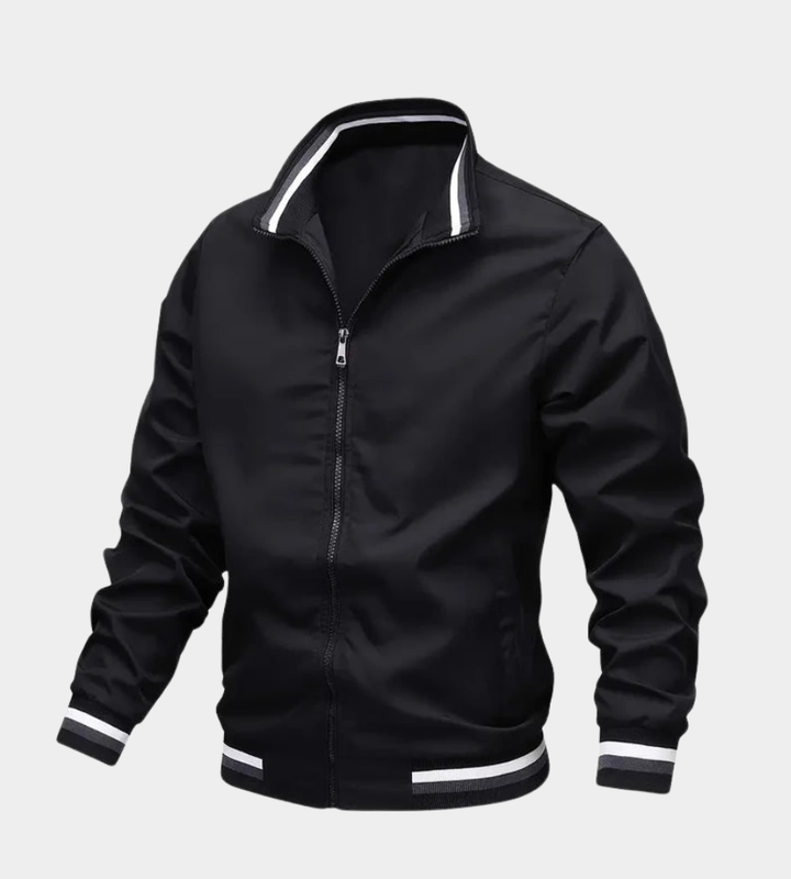 Herren Bomberjacke mit Steppung - Klassisches Design - Schwarz