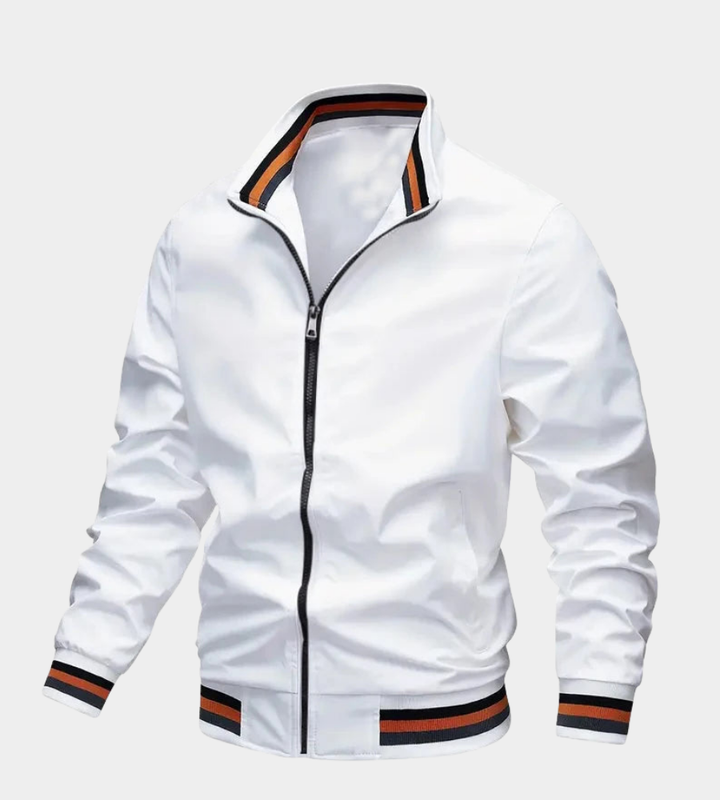 Herren Bomberjacke mit Steppung - Klassisches Design - Weiß