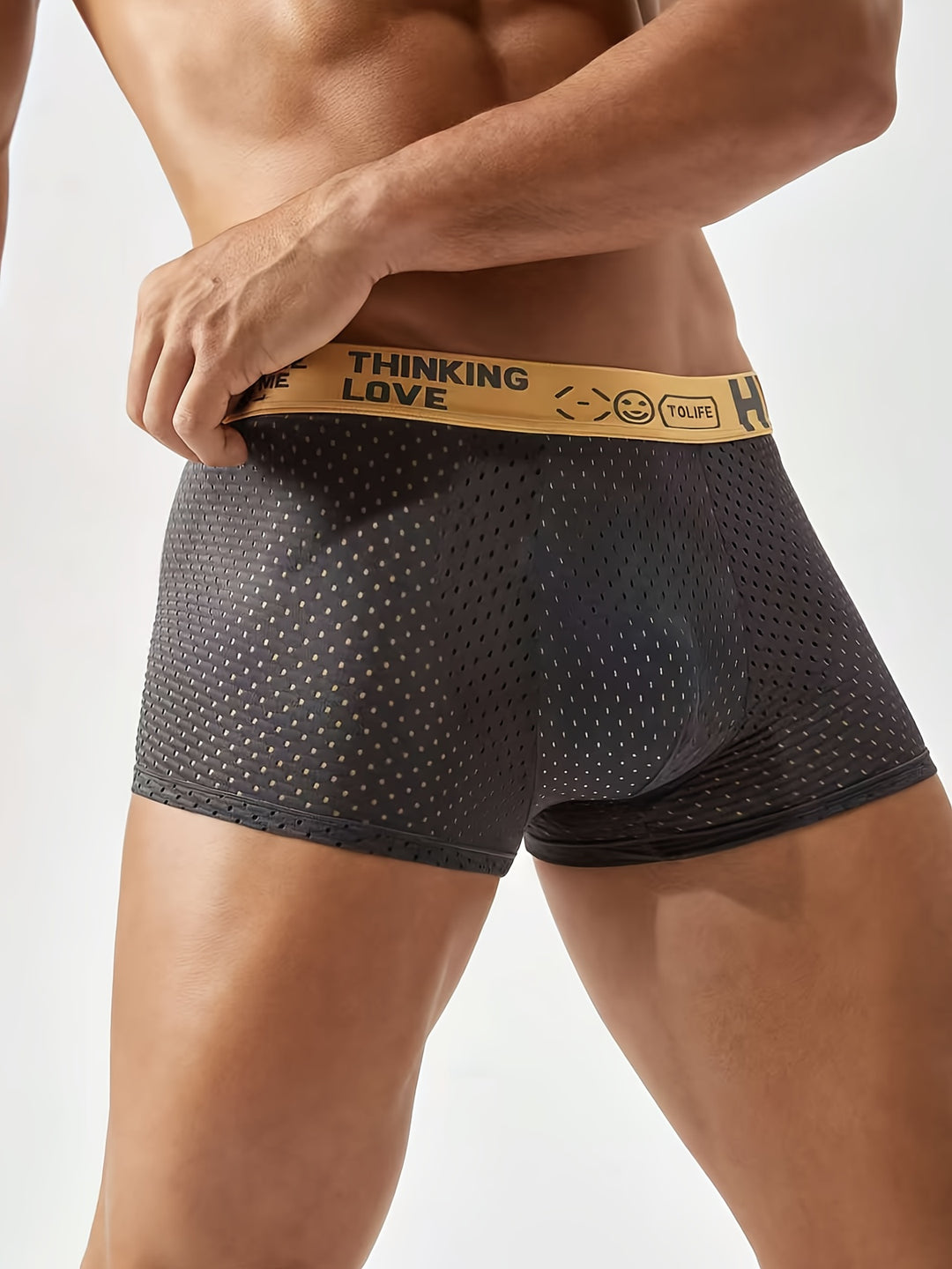 Herren Boxershorts | 10er-Pack Mesh-Design | Sehr Atmungsaktiv & Bequem | Einfarbig
