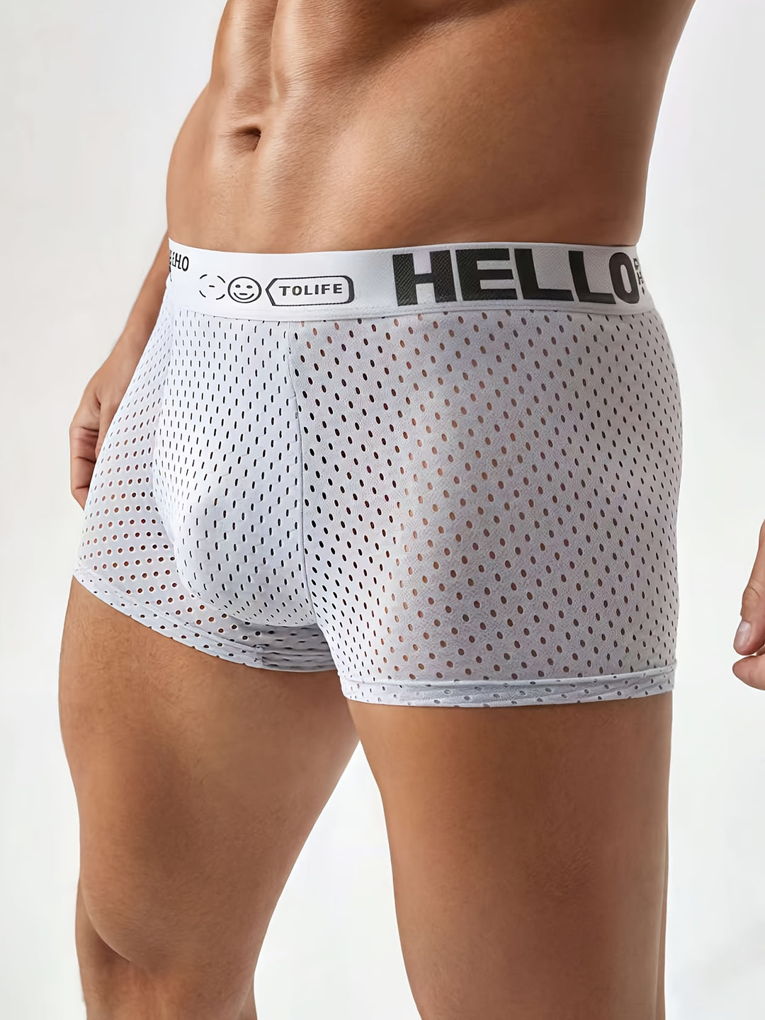 Herren Boxershorts | 10er-Pack Mesh-Design | Sehr Atmungsaktiv & Bequem | Einfarbig