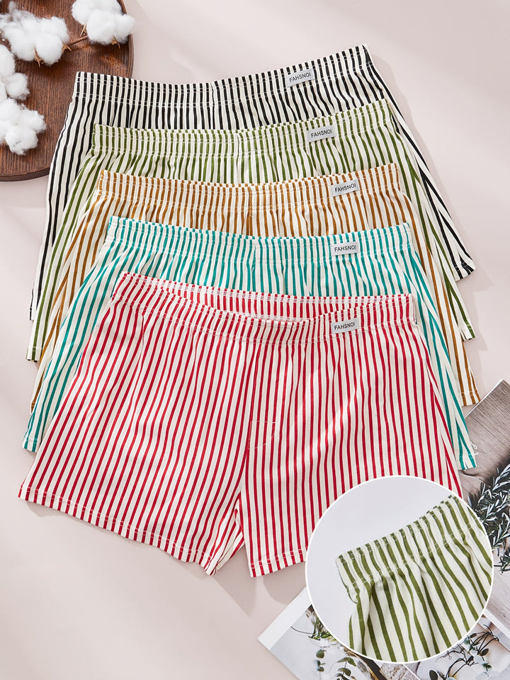 Herren Boxershorts | Gestreiftes Design | Weich & Atmungsaktiv | Baumwollmix | 5 Stück