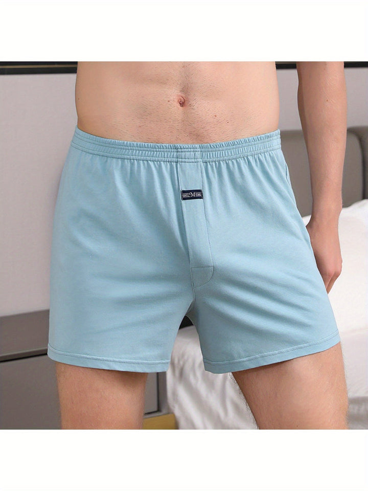 Herren Boxershorts | Lässig & Bequem | Trendiges Einfarbiges Design | Baumwolle | 5 Stück