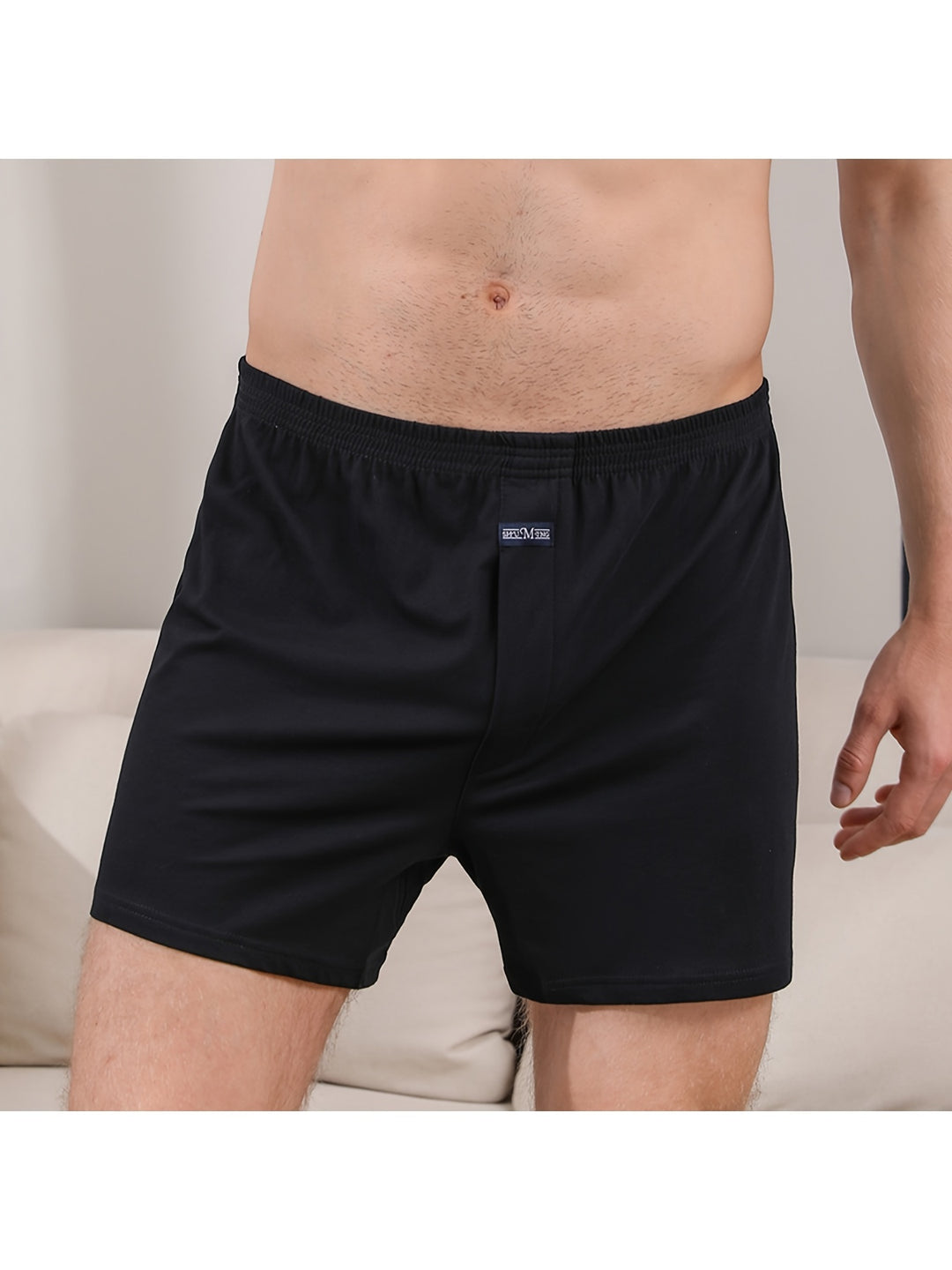 Herren Boxershorts | Lässig & Bequem | Trendiges Einfarbiges Design | Baumwolle | 5 Stück