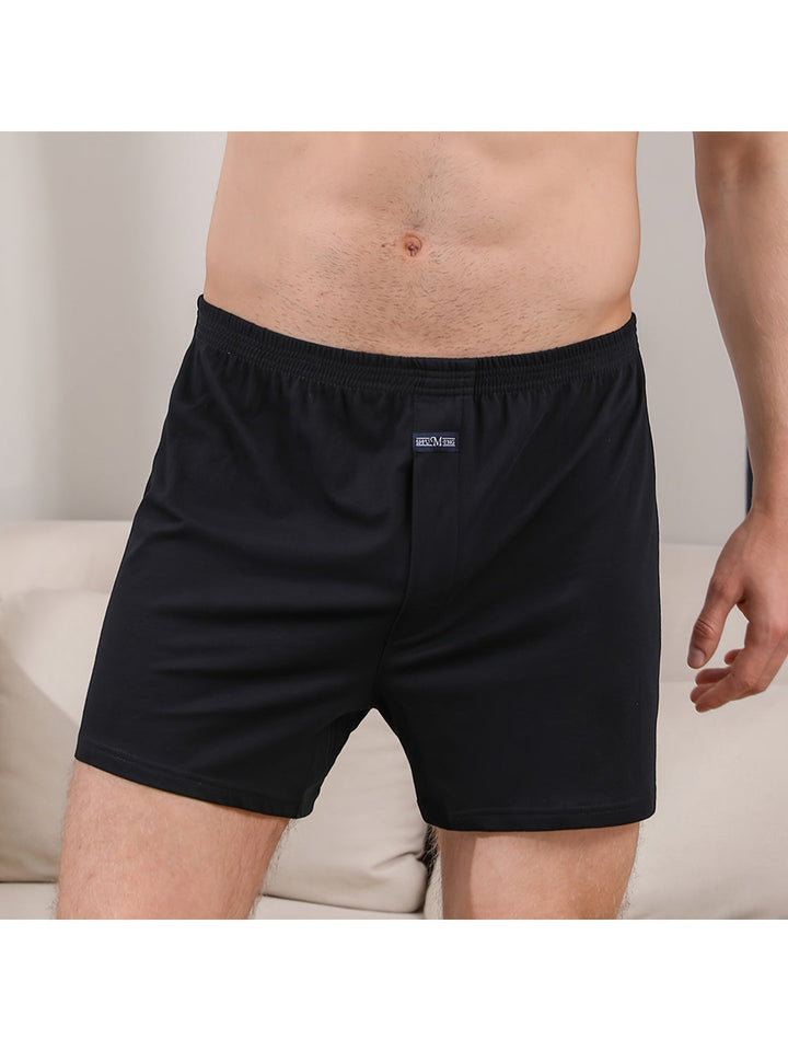Herren Boxershorts | Lässig & Bequem | Trendiges Einfarbiges Design | Baumwolle | 5 Stück