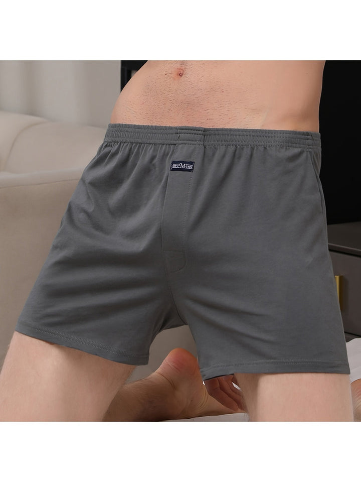 Herren Boxershorts | Lässig & Bequem | Trendiges Einfarbiges Design | Baumwolle | 5 Stück
