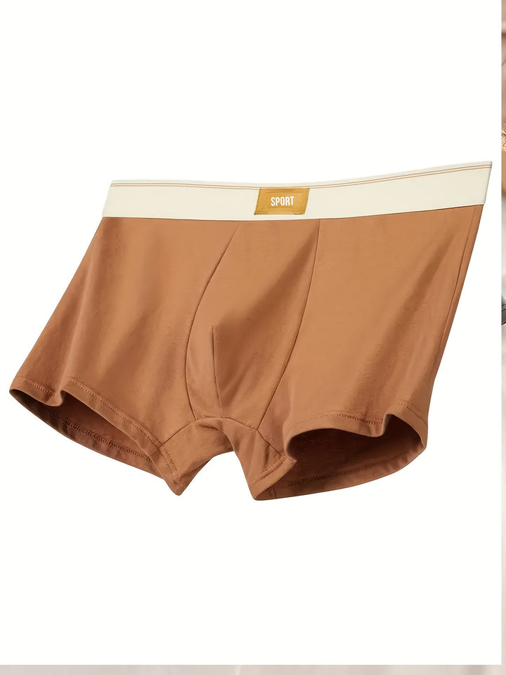Herren Boxershorts | Set von 3 | Atmungsaktives Polyester mit Stretch | Einfarbig & Komfort Fit