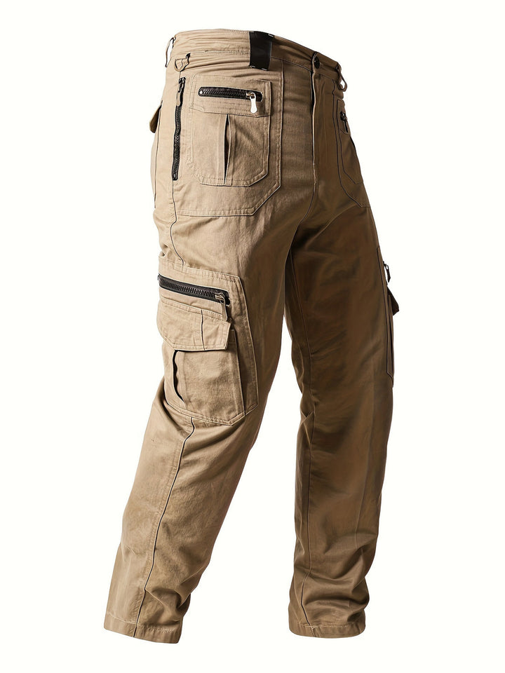 Herren Cargo Hose | 100% Baumwolle | Mehrfach-Taschen Design | Lässig & Bequem für Outdoor