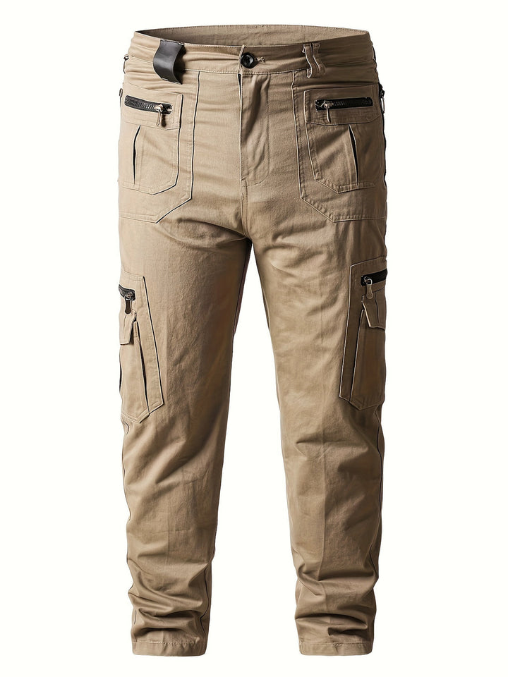 Herren Cargo Hose | 100% Baumwolle | Mehrfach-Taschen Design | Lässig & Bequem für Outdoor