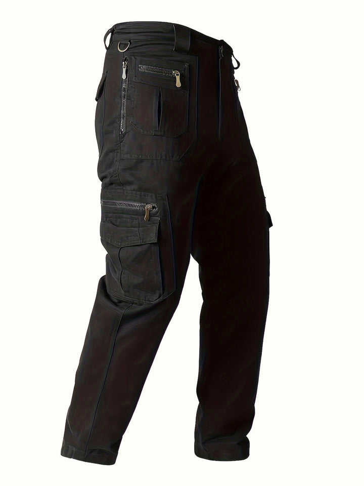 Herren Cargo Hose | 100% Baumwolle | Mehrfach-Taschen Design | Lässig & Bequem für Outdoor