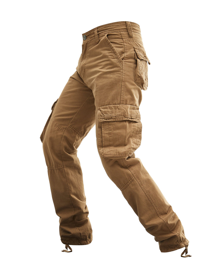 Herren Cargo-Hose | Baumwolle | Mehrere Taschen | Einfarbig Streetwear