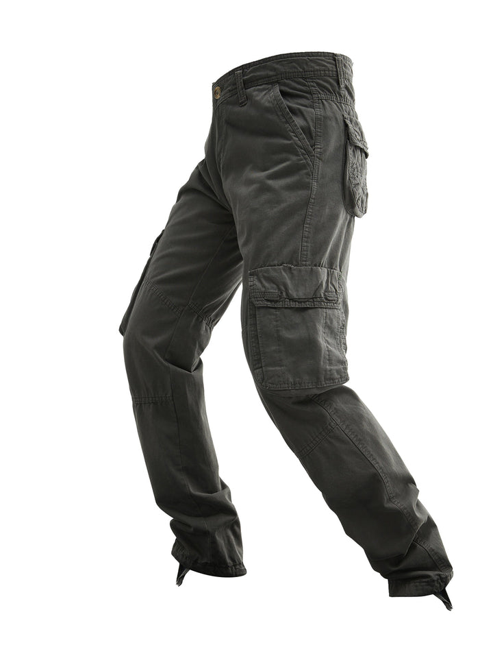 Herren Cargo-Hose | Baumwolle | Mehrere Taschen | Einfarbig Streetwear