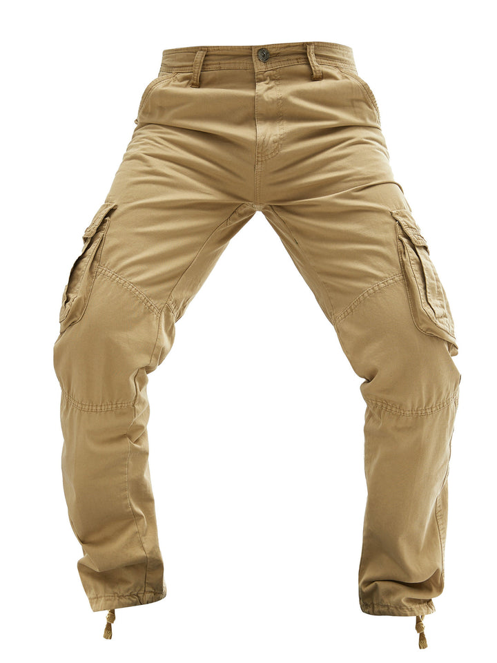 Herren Cargo-Hose | Baumwolle | Mehrere Taschen | Einfarbig Streetwear