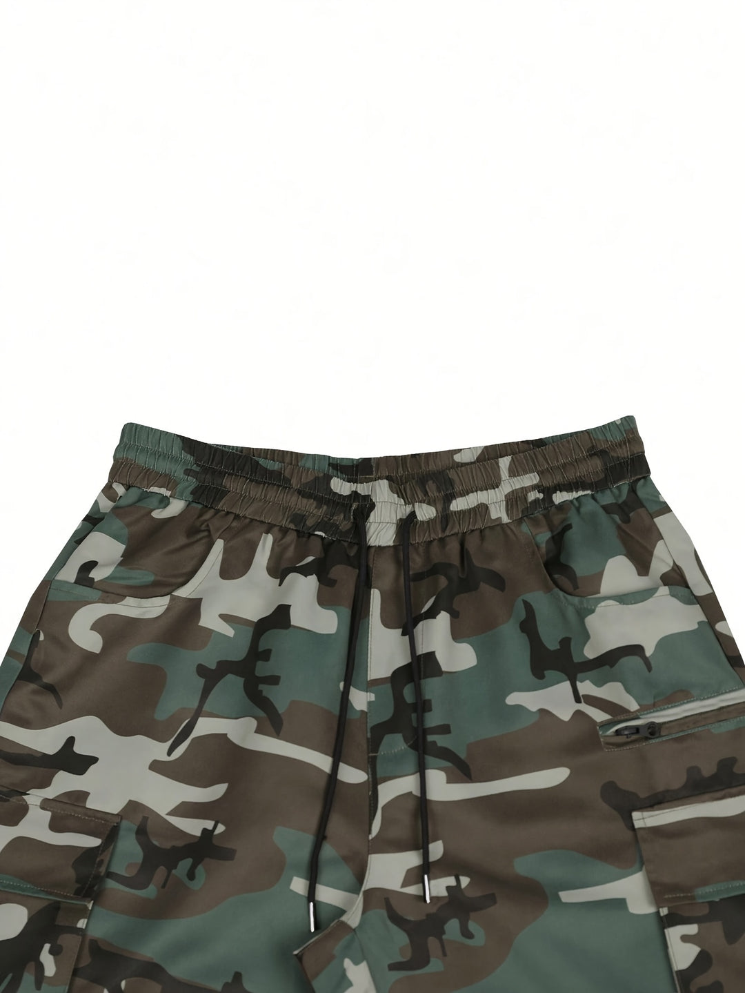 Herren Cargo-Hose | Camouflage-Print | Zugband Taille | Nachhaltiges Polyester