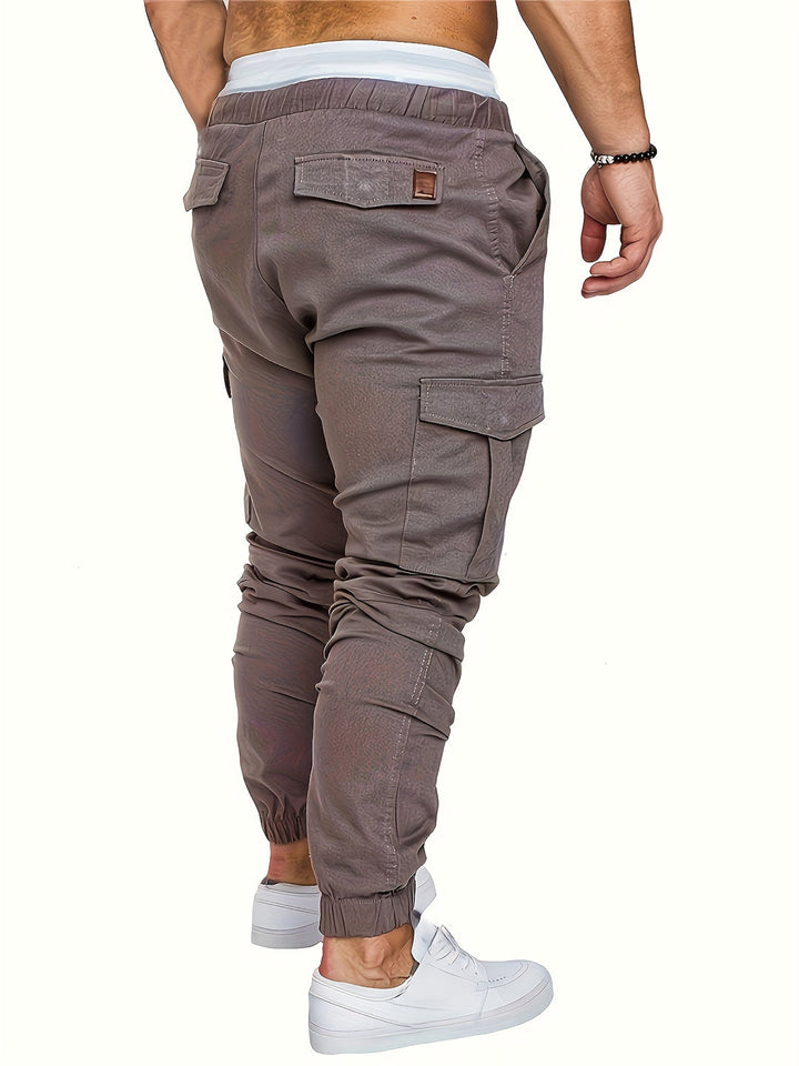 Herren Cargo Hose | Lässig & Bequem | 100% Baumwolle | Einfarbig mit Taschen