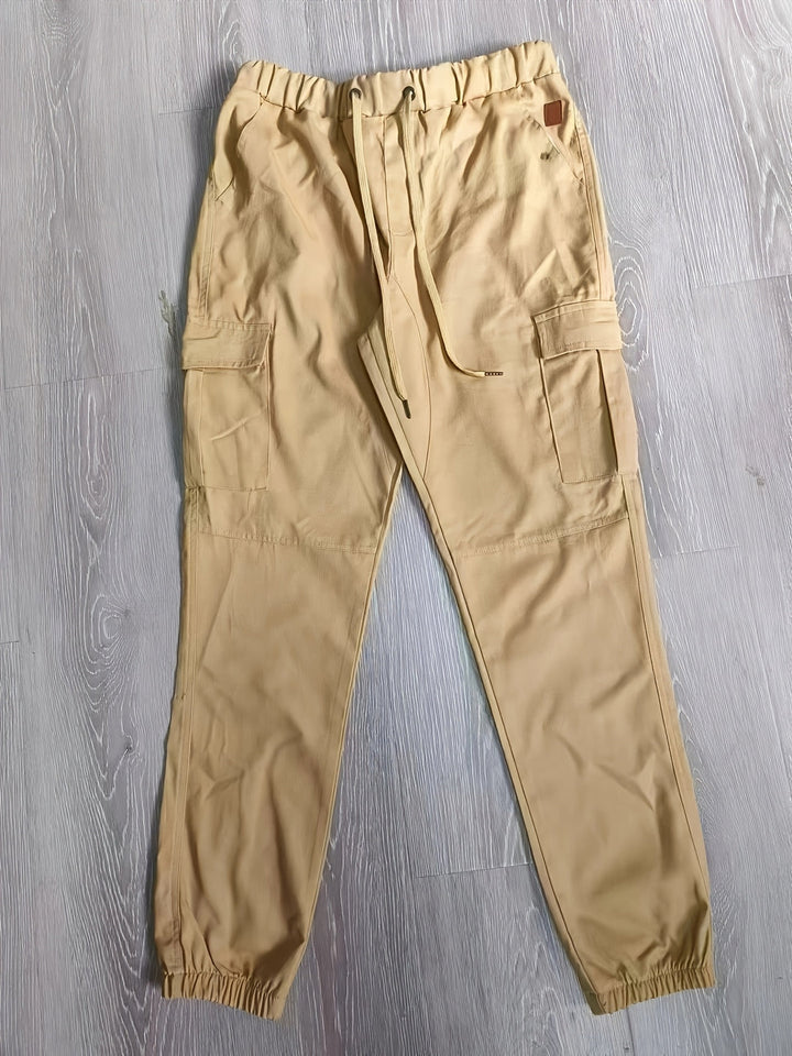 Herren Cargo Hose | Lässig & Bequem | 100% Baumwolle | Einfarbig mit Taschen