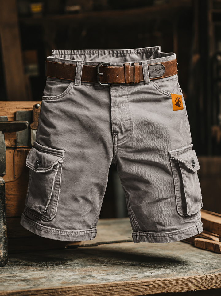 Herren Cargo-Hose mit Vintage-Look - Entspannte Passform - Grau