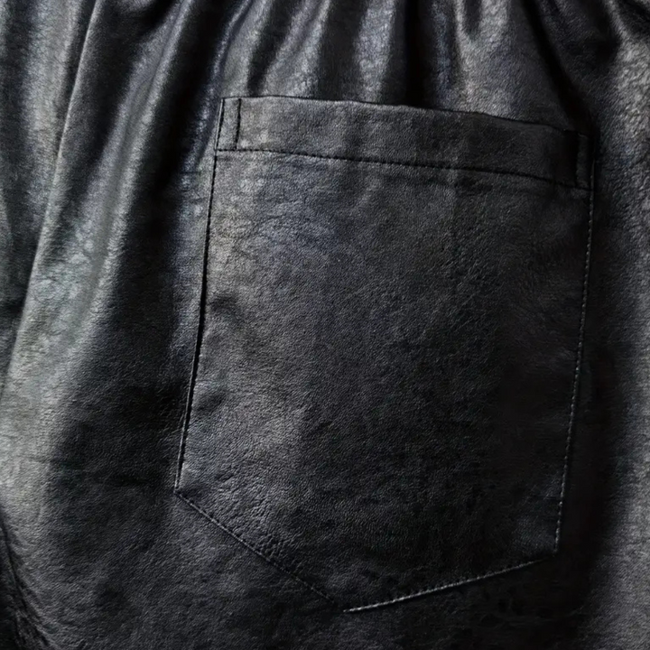Herren Cargo Hose – Premium Leder – Plüschfutter – Casual und Elegant