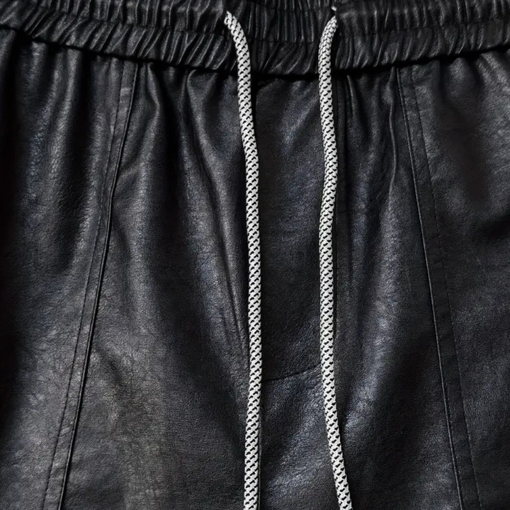 Herren Cargo Hose – Premium Leder – Plüschfutter – Casual und Elegant
