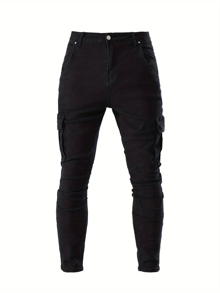 Herren Cargo Jeans | Streetstyle | Bequeme Denim | Einfarbig